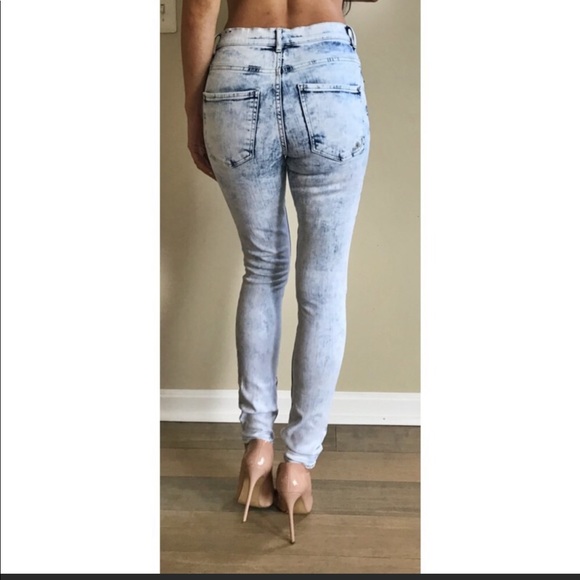 Express Denim - Express Legging High Rise Acid Jeans